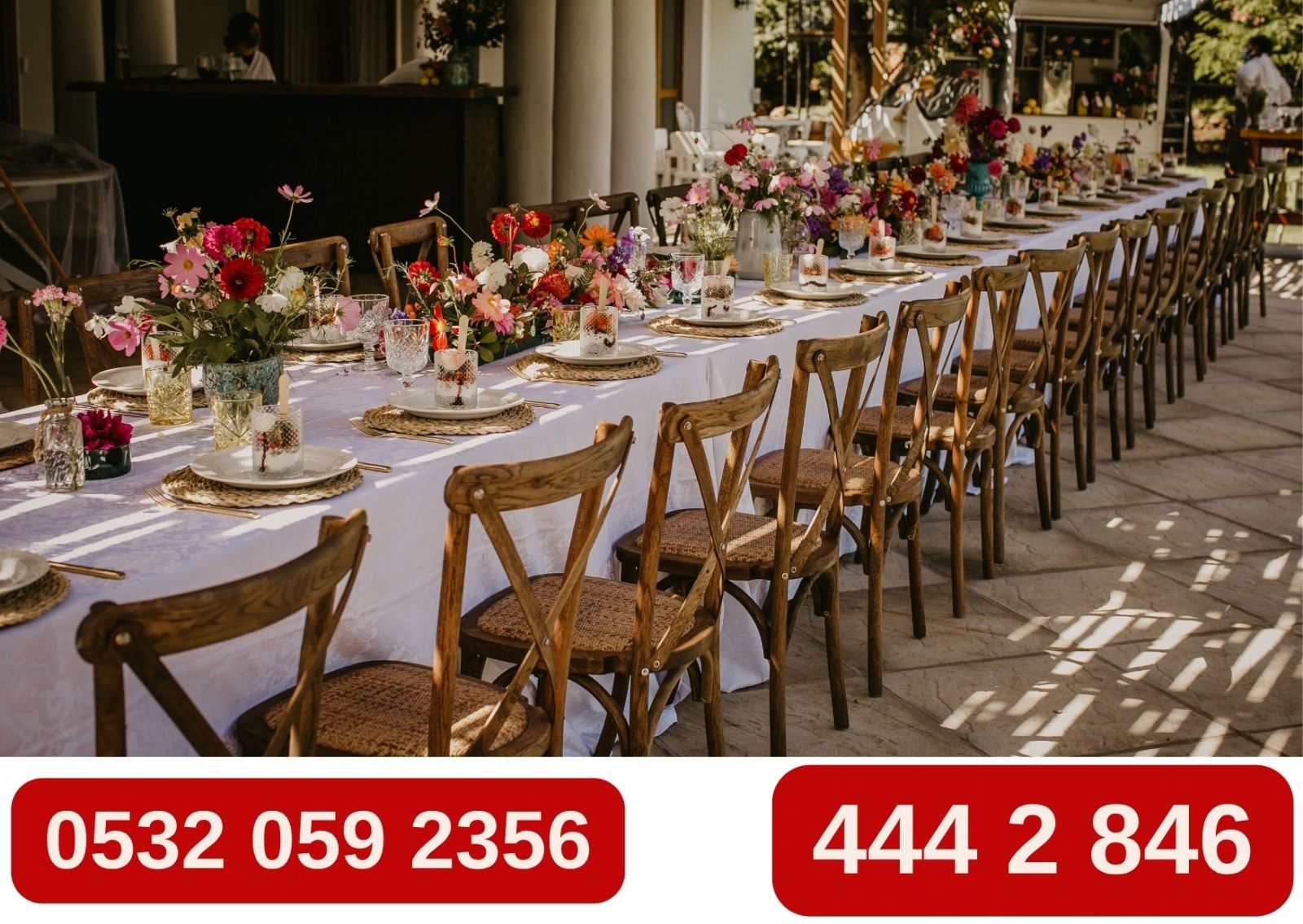 Bayraklı Açılış Masa Sandalye Kiralama